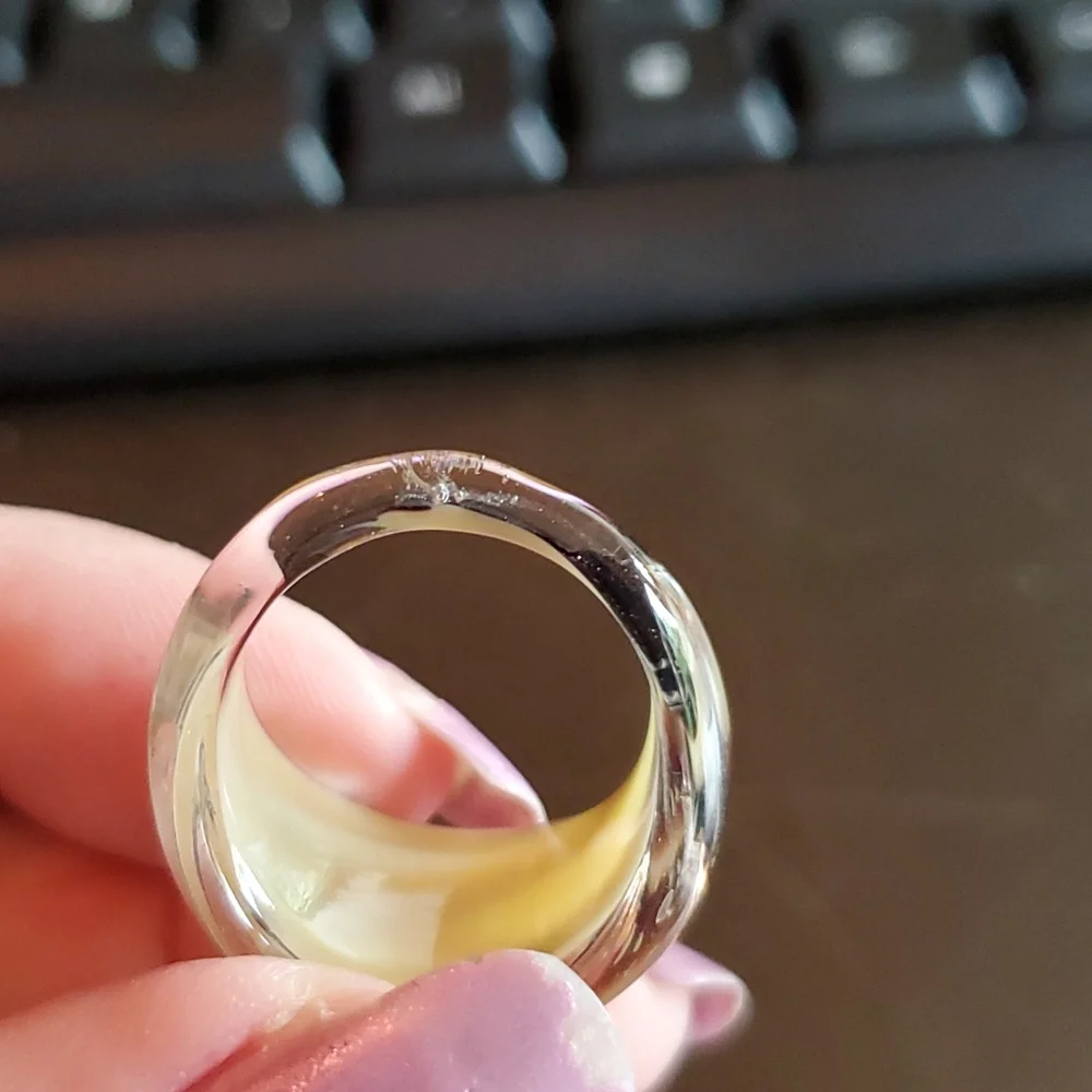 Handcrafted glass ring